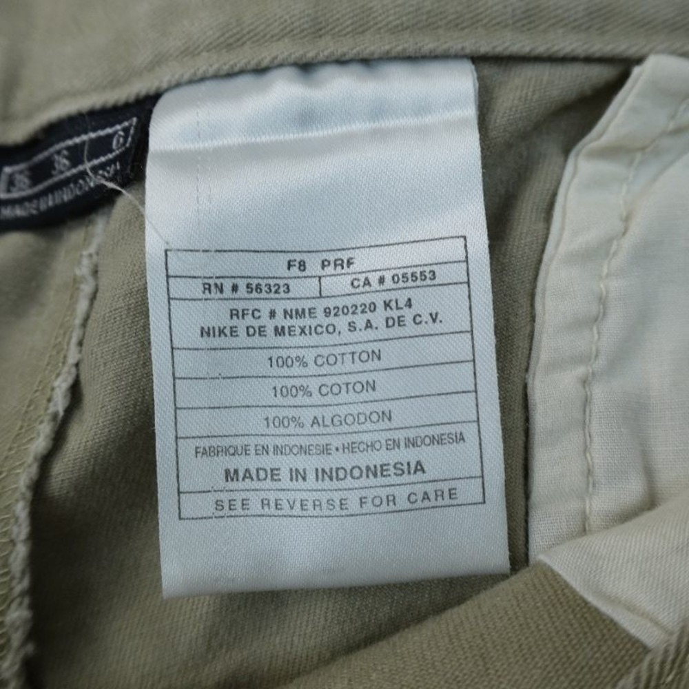 VTG Nike Shorts Mens 36 Beige Brown Tan Khaki Chino Pleated Golf Preppy Dad Y2K - Picture 7 of 12